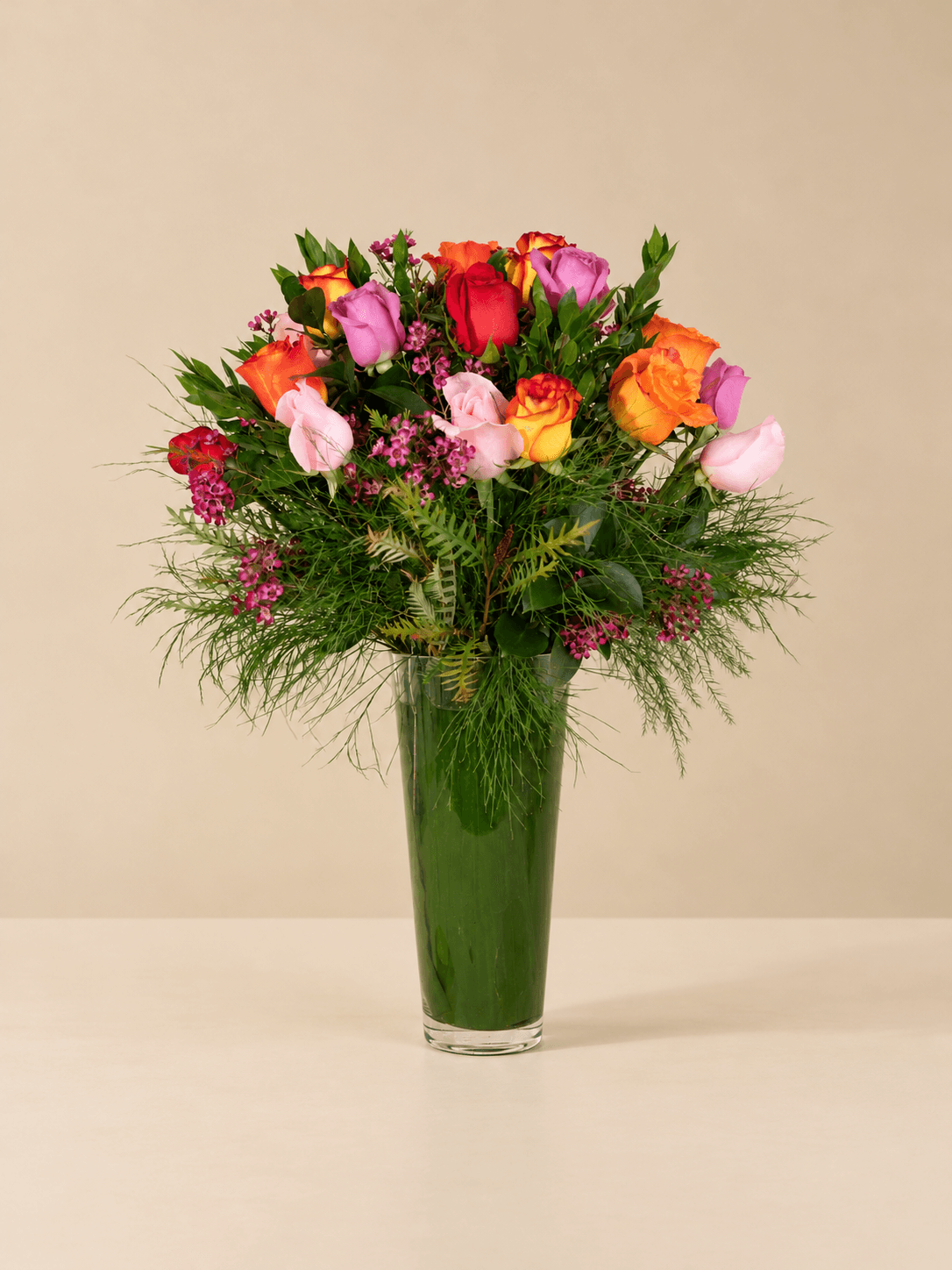 Long Stem Rainbow Roses